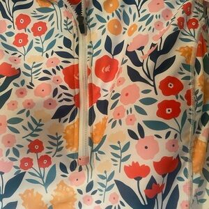 Floral Swimsuit top with Zipper!